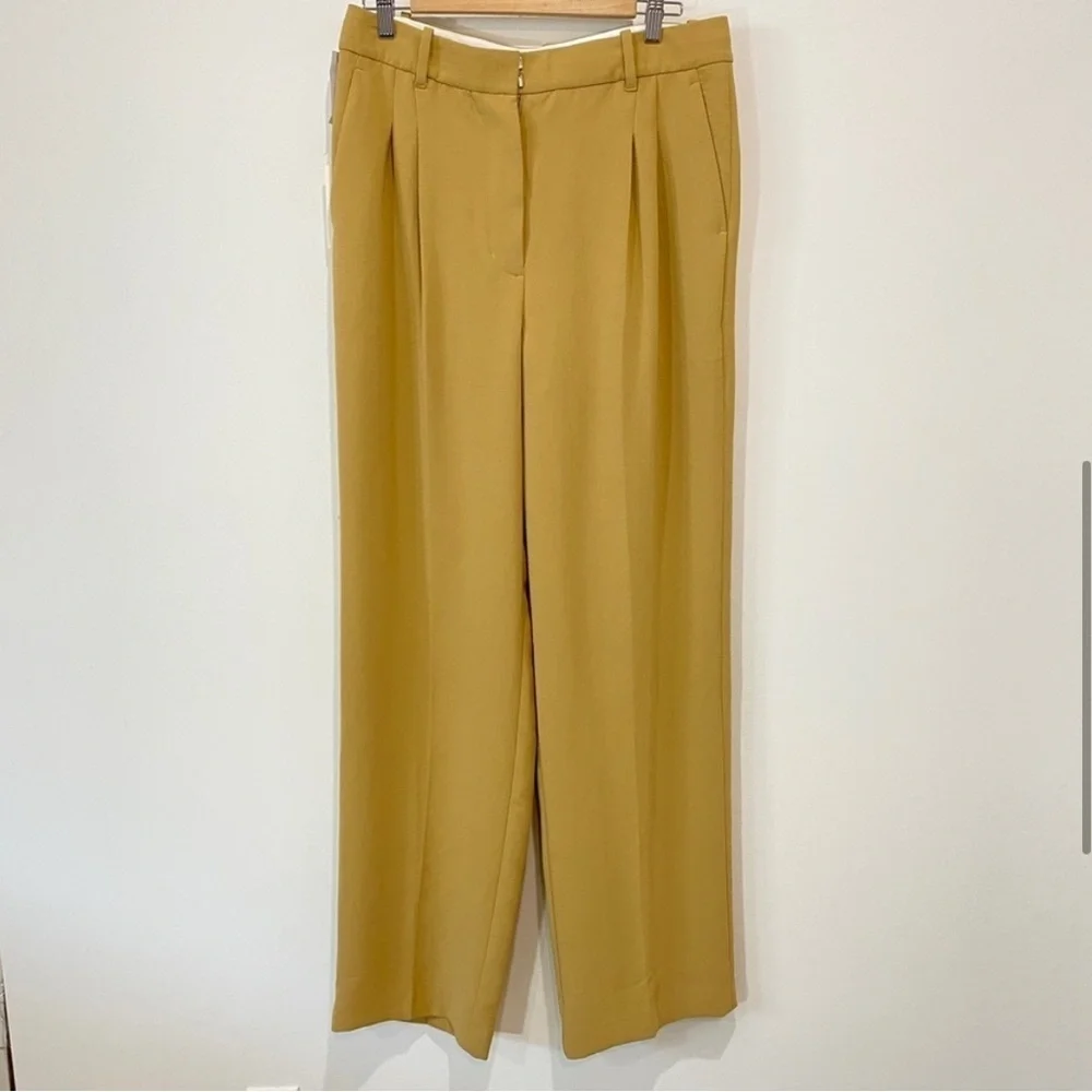 NWOT Aritzia Wilfred The Effortless Pant Tall Size 12 Inseam 33in Sandy Beige - Picture 2 of 6